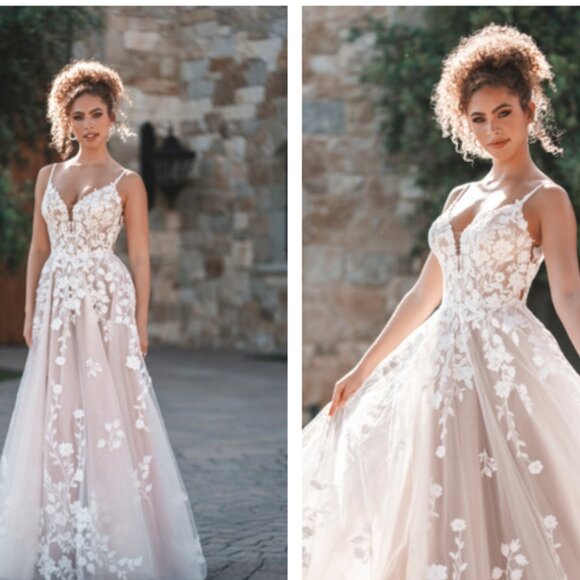 Allure Bridals Dresses & Skirts - New Wedding Dress- Romantic lace and tulle A-line spaghetti strap Allure Bridals